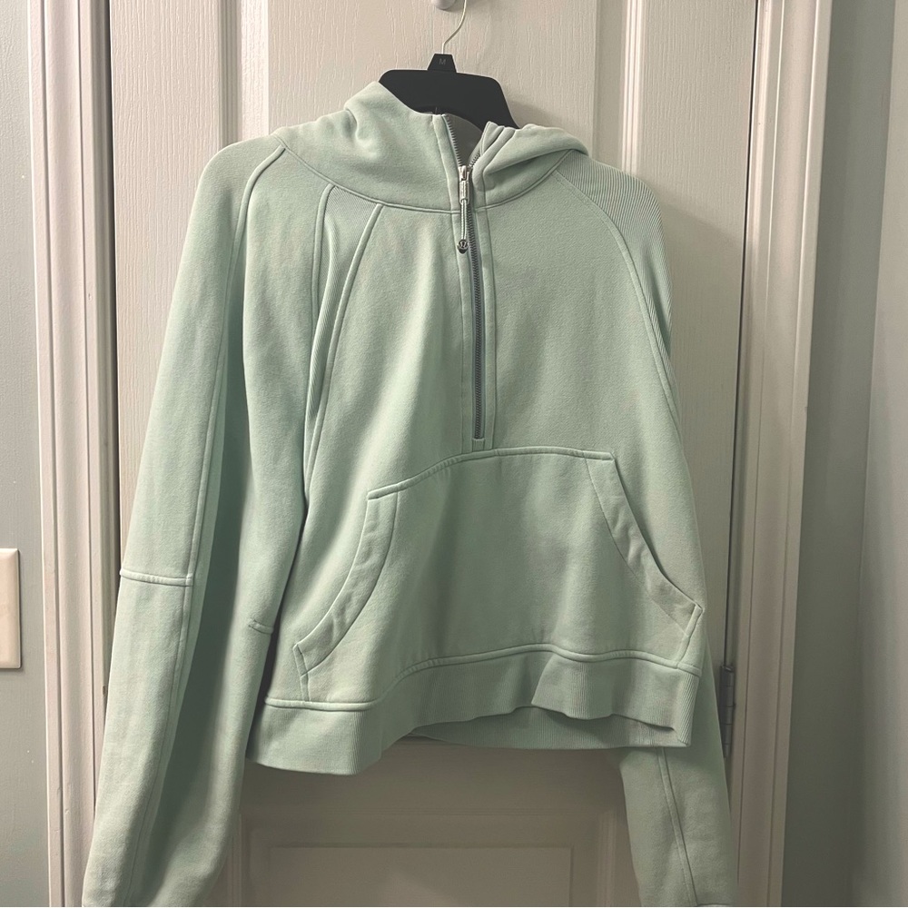 lululemon scuba half zip hoodie delicate mint L/XL